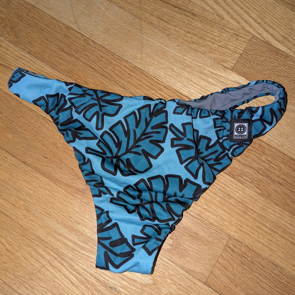 Jolyn Clothing Blue Leaf Bikini Bottom